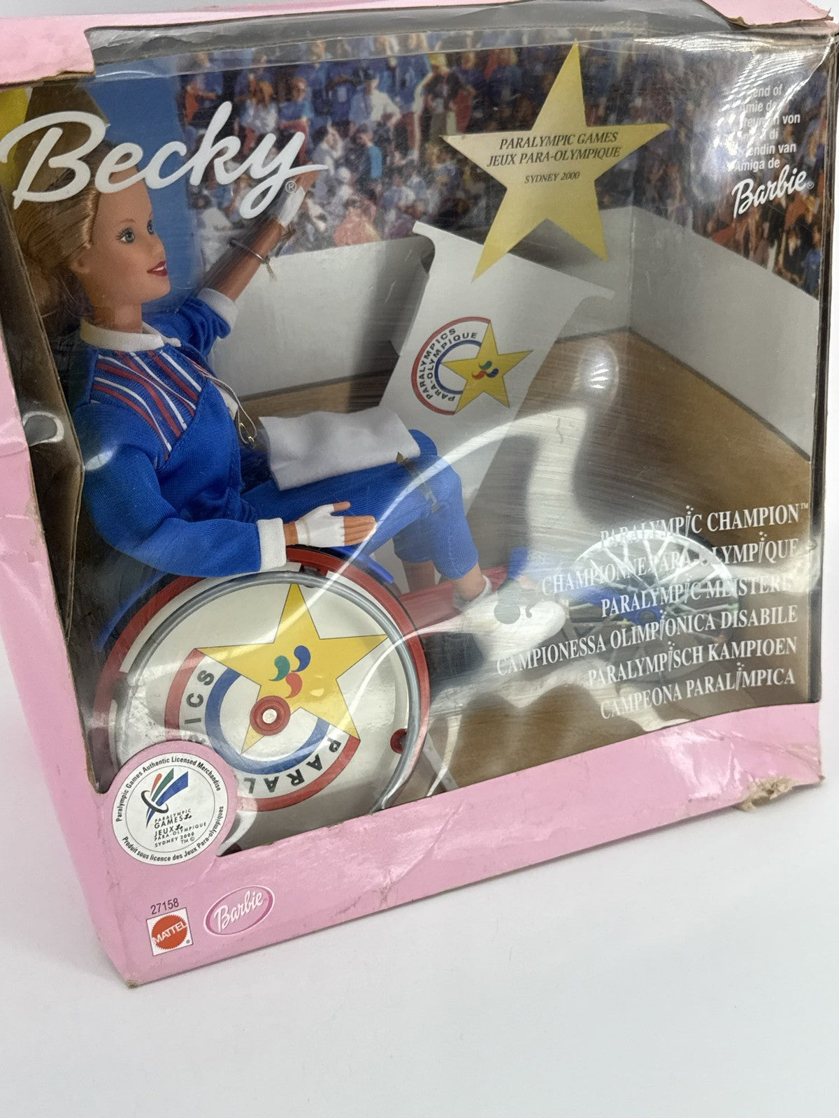 Barbie Becky Paralympic Champion Doll 1999 Sydney 2000 Mattel #24662 NRFB