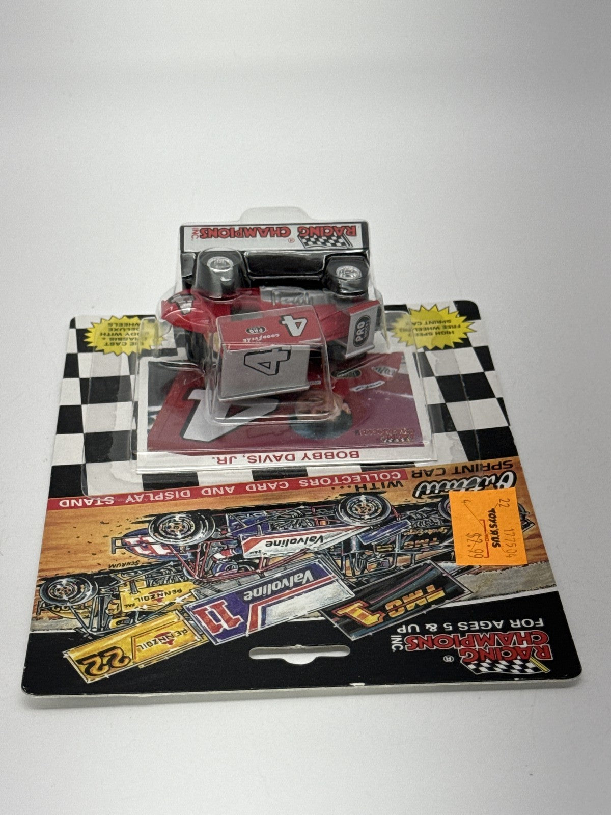 1993 Racing Champions Bobby Davis Jr #4 Outlaw Sprint Car 1:64 Diecast w/ Card