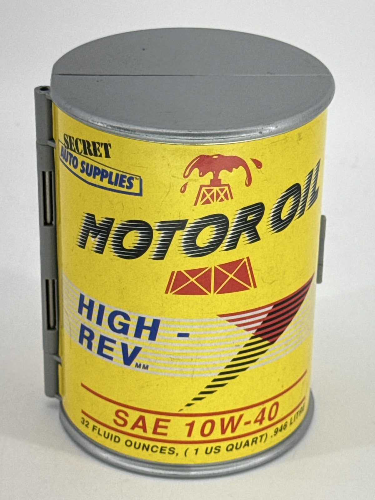 Vtg 1989 Galoob Micro Machines Secret Auto Supplies Motor Oil Can Playset