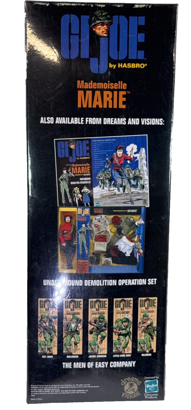 GI Joe Mademoiselle Marie SGT Rock Figure Hasbro Sealed MISB Dreams Visions DC