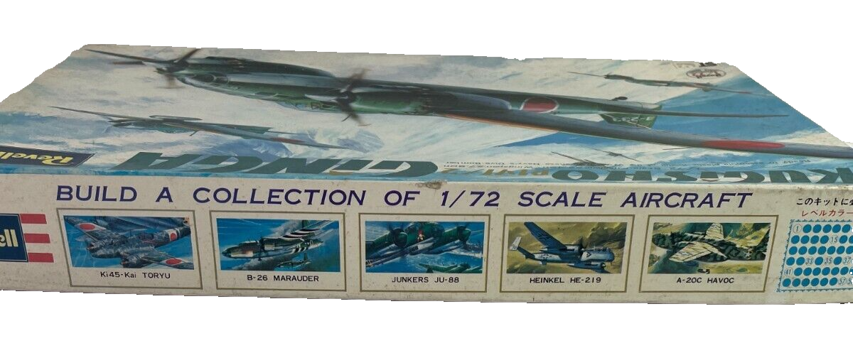 Vintage Revell 1/72 Kugisho Ginga P1Y1/2 Model Kit โ Open Box โ Rare! 1893