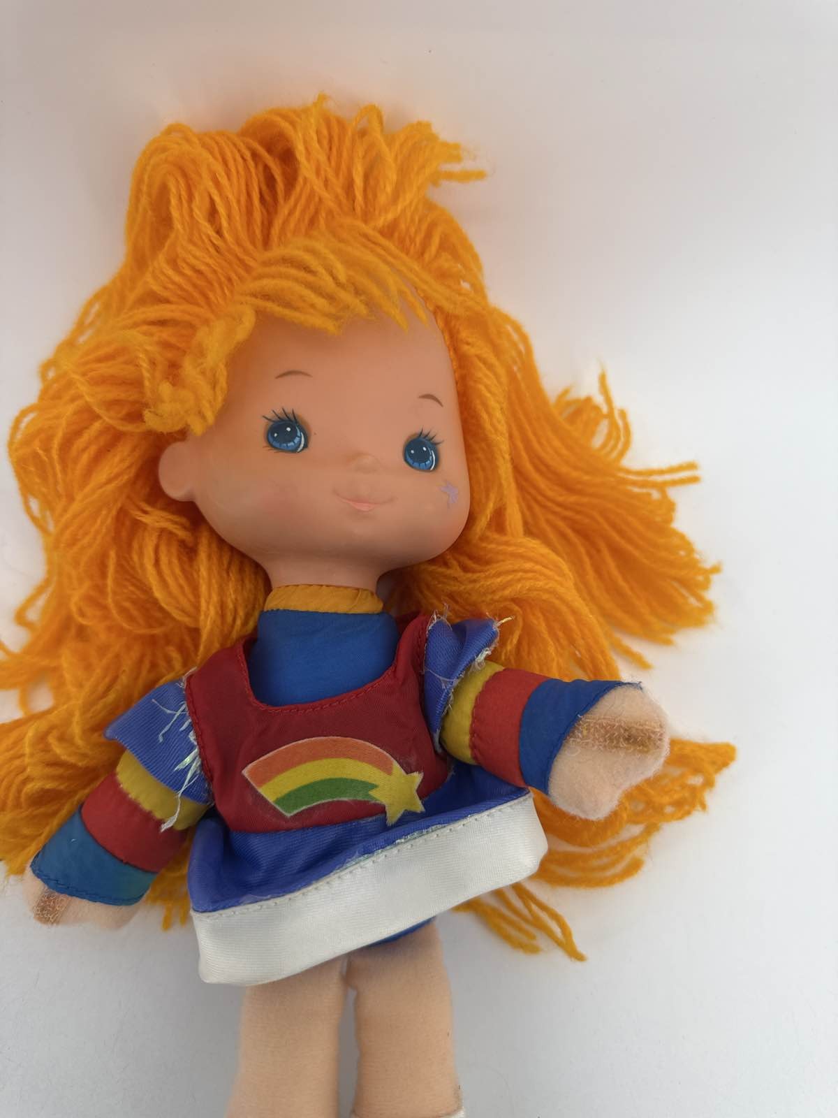 1983 Rainbow Brite 10" Doll Plush Mattel Hallmark Orange Yarn Hair