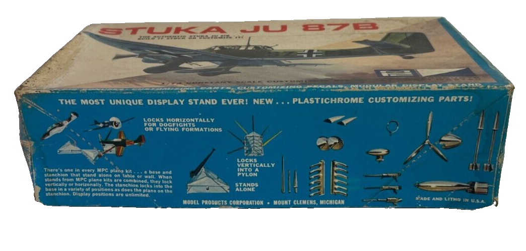Vintage Stuka JU 87B 1:72 Model Kit Craft Master WWII German Dive Bomber