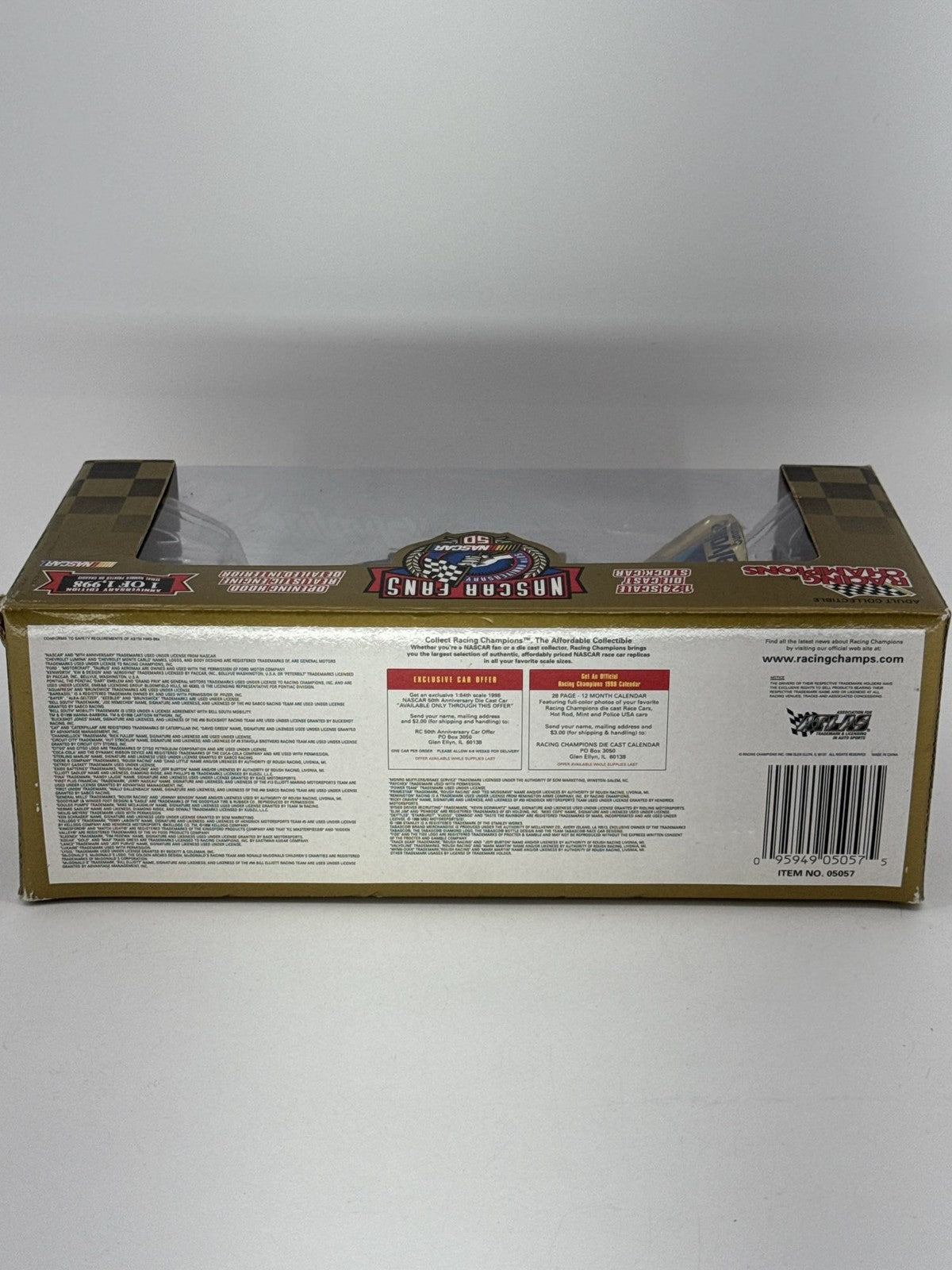 NASCAR 50th Anniversary 1998 Valvoline Gold 1:24 Racing Champions Diecast