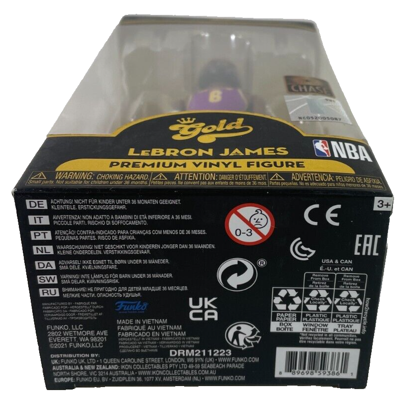 LeBron James Funko Gold CHASE 5β Vinyl Figure β Purple Jersey! 1969