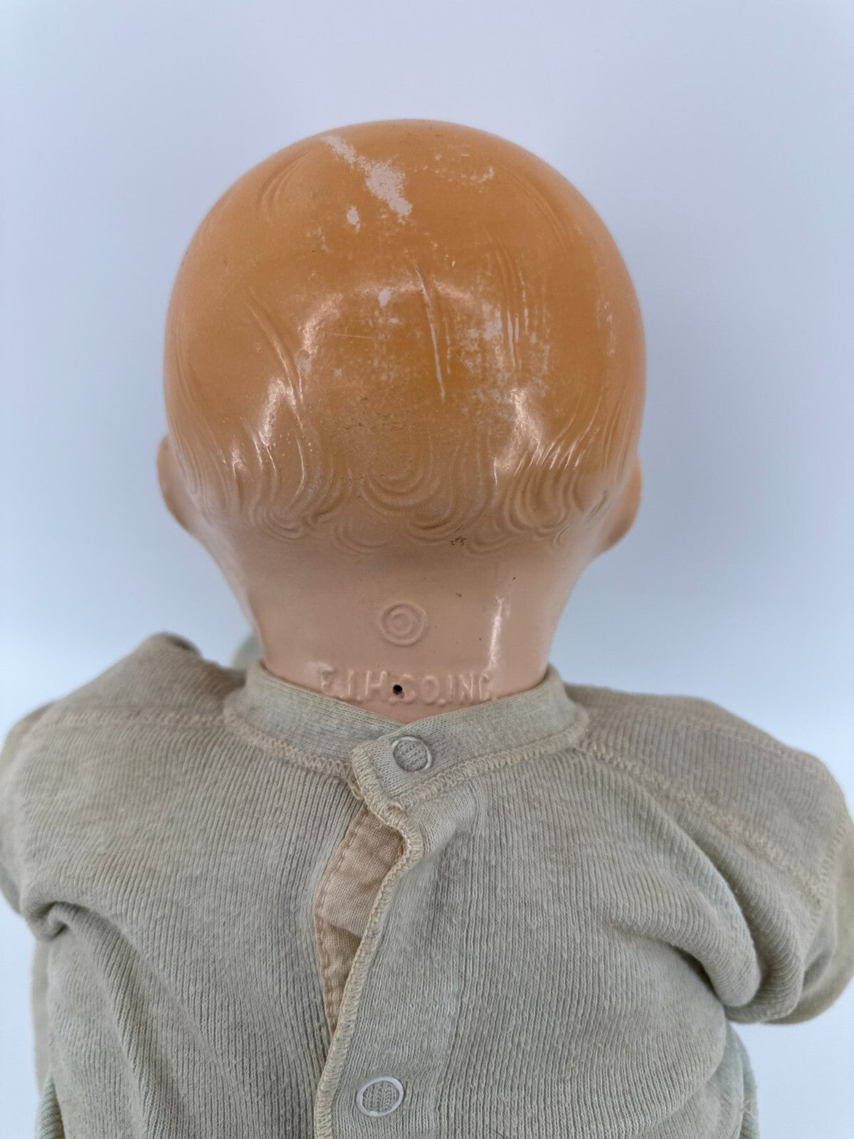 Antique 1920s EIH Co Horsman Baby Dimples Doll 20β Tin Eyes Comp Body READ