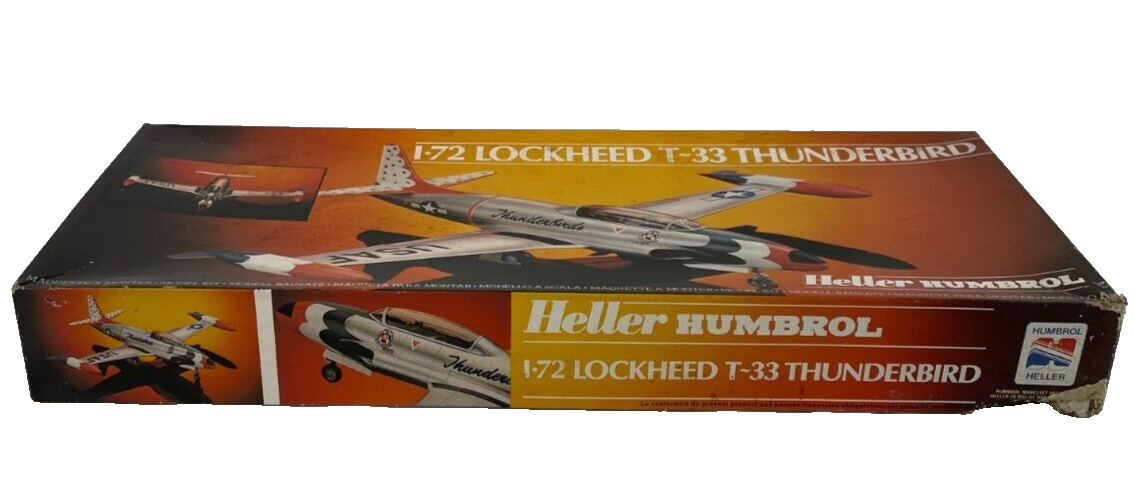 Heller Humbrol Lockheed T-33 Thunderbird 1/72 USAF Jet Trainer Model Kit 80360