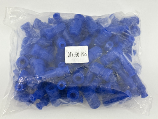 50x Blue 90° Spark Plug Cap Boots Wire Elbow Connectors Ignition Coil Ends USA