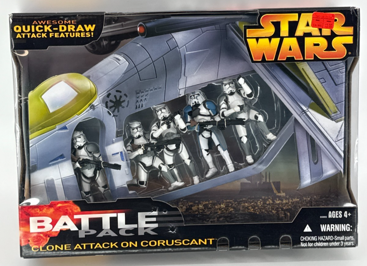 Star Wars Battle Pack Clone Attack Coruscant 2005 Clone Troopers Sealed 4361