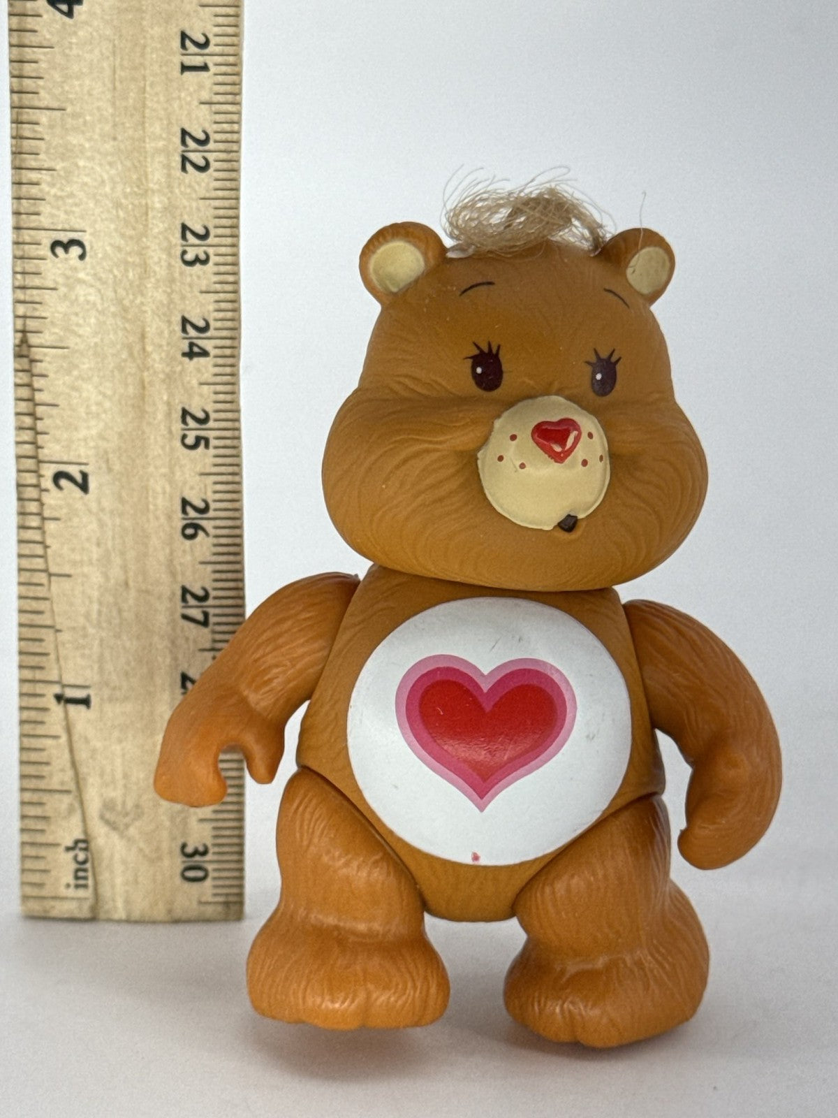 1983 Kenner Care Bears Tenderheart Bear 3.5" Posable PVC Figure