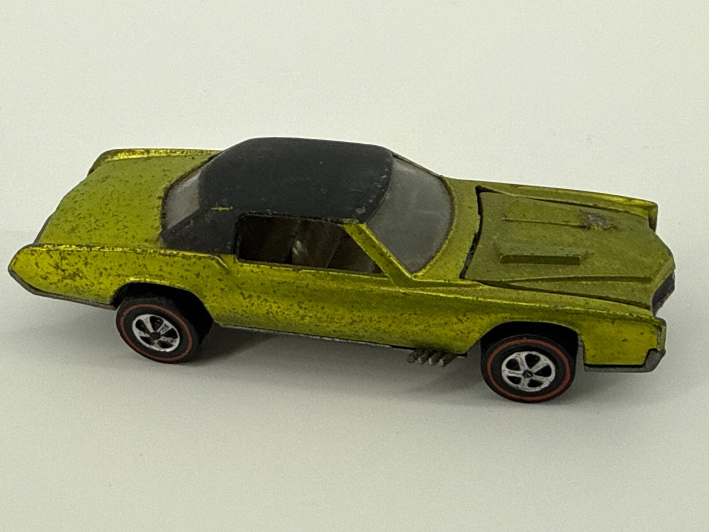 1968 Hot Wheels Redline Custom Eldorado HK Lime w/ Black Roof Loose Original