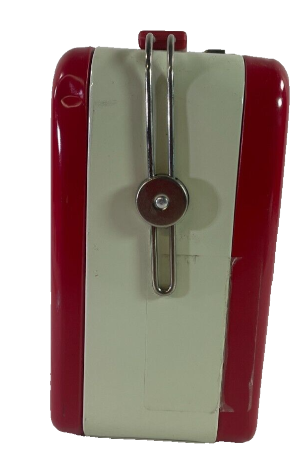 1950s Style Retro Radio Tin Lunch Box The Silver Crane Co. Red Vintage