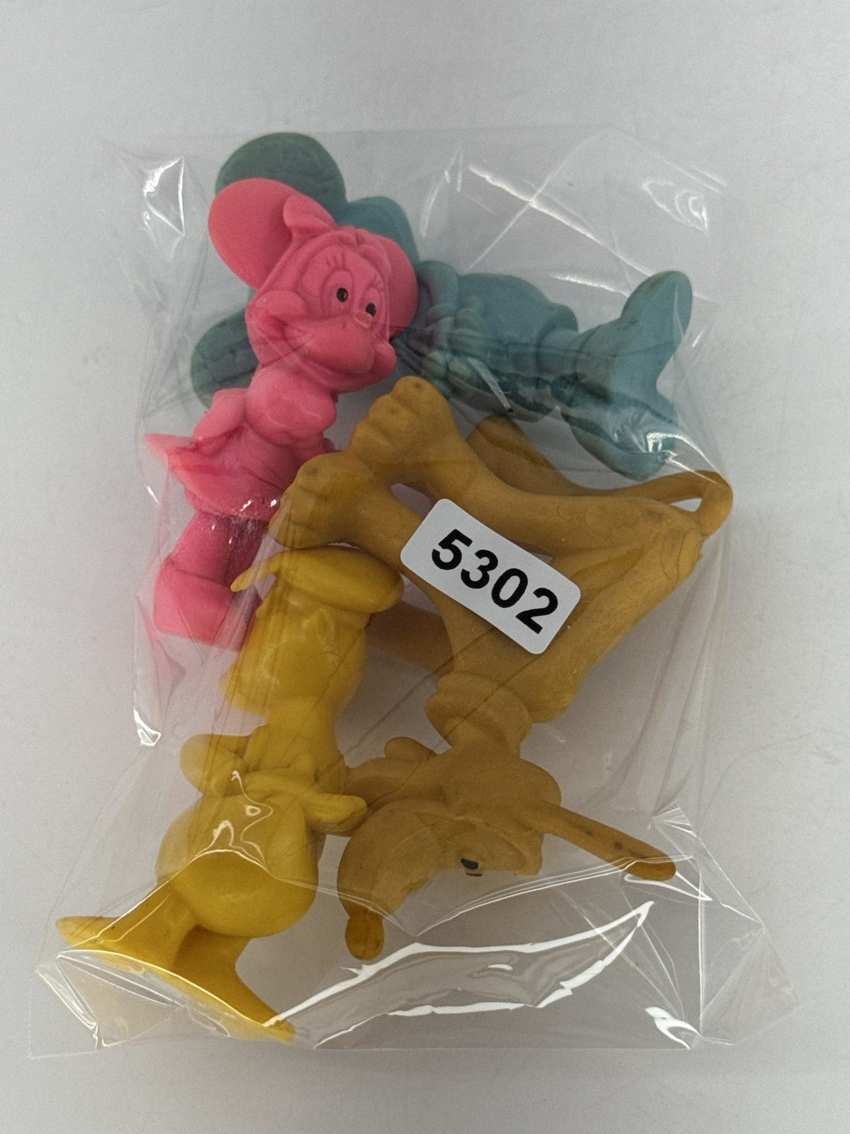 Disney Minnie Mickey Pluto Donald Rubber Figures Hong Kong 60s 70s Lot 4