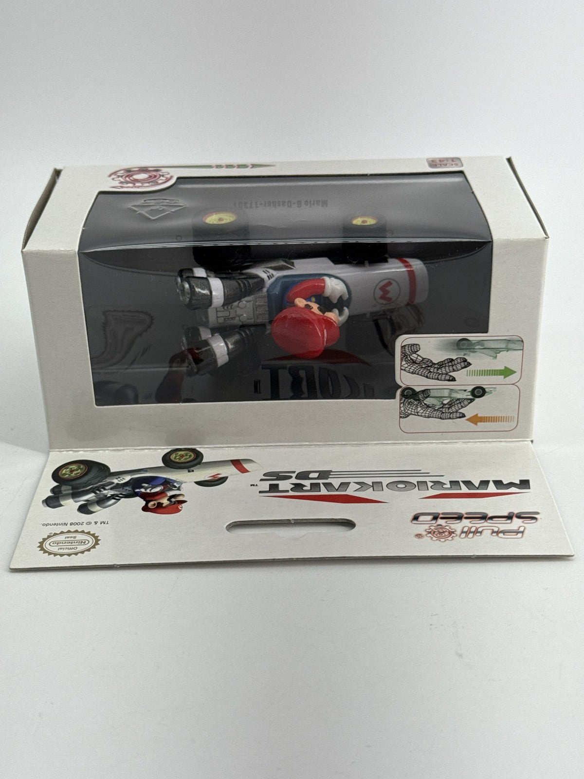 Mario Kart DS Pull Speed Mario B-Dasher 1:43 Diecast Car 2008 Stadlbauer Boxed 6