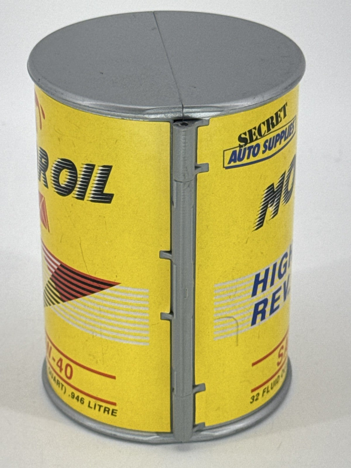 Vtg 1989 Galoob Micro Machines Secret Auto Supplies Motor Oil Can Playset