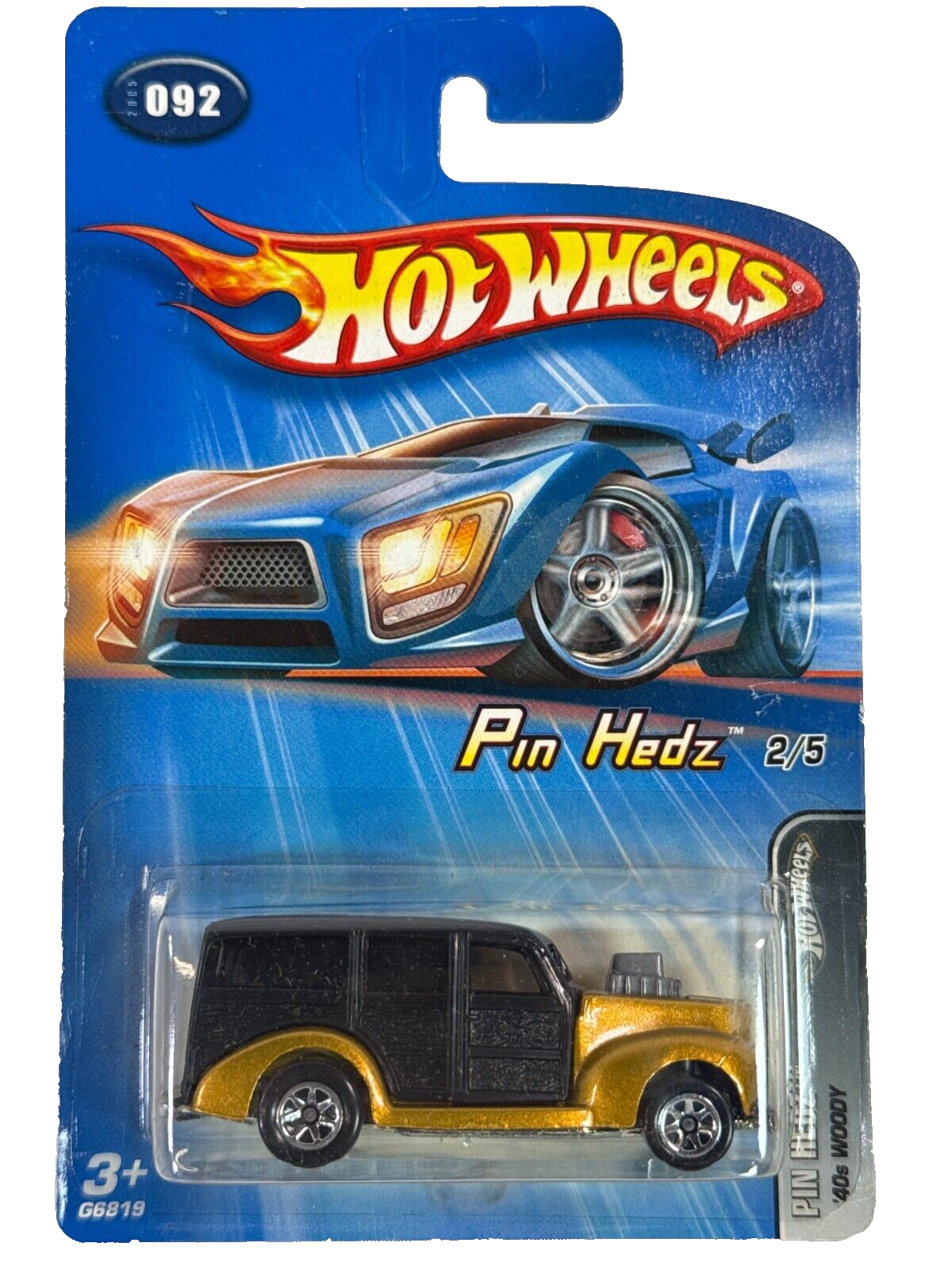 Hot Wheels Pin Hedz Series Lot 6 Cars Complete Set Blue Cards w/ β59 Cadillac