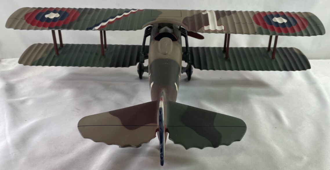Wooden WWI SPAD XIII Model Airplane Biplane Handcrafted Military Plane 2097