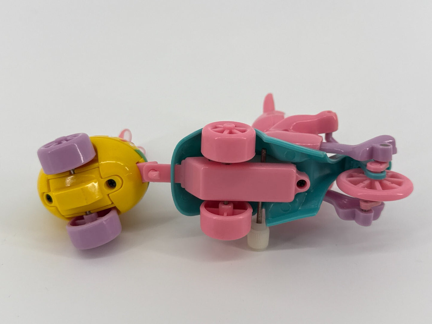 Vintage Wind-Up Trike Toys Lot Bunny Bear Sidecar Easter Pastel 90s Cute Set 3