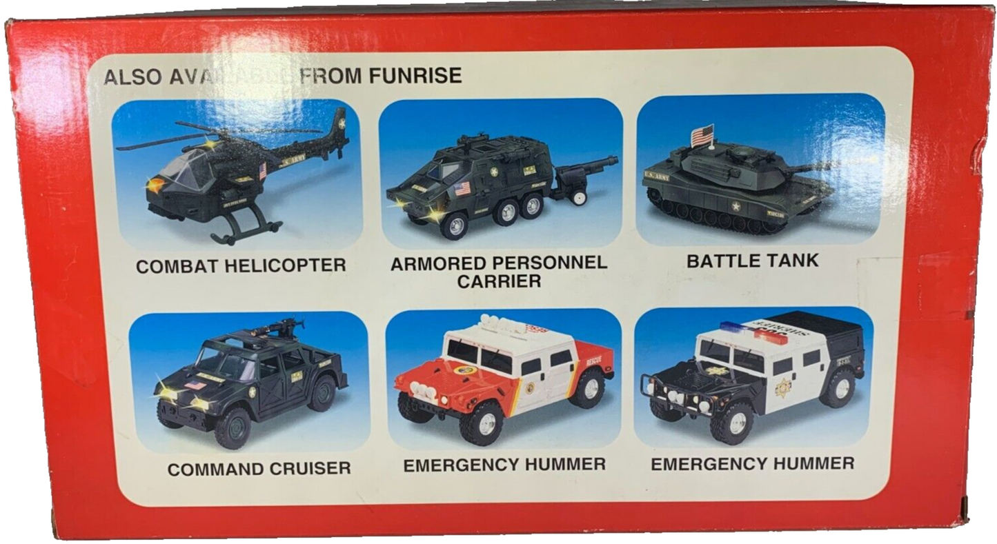Vintage 1999 Funrise Army Humvee Toy Truck Lights & Sounds Military Green NIB