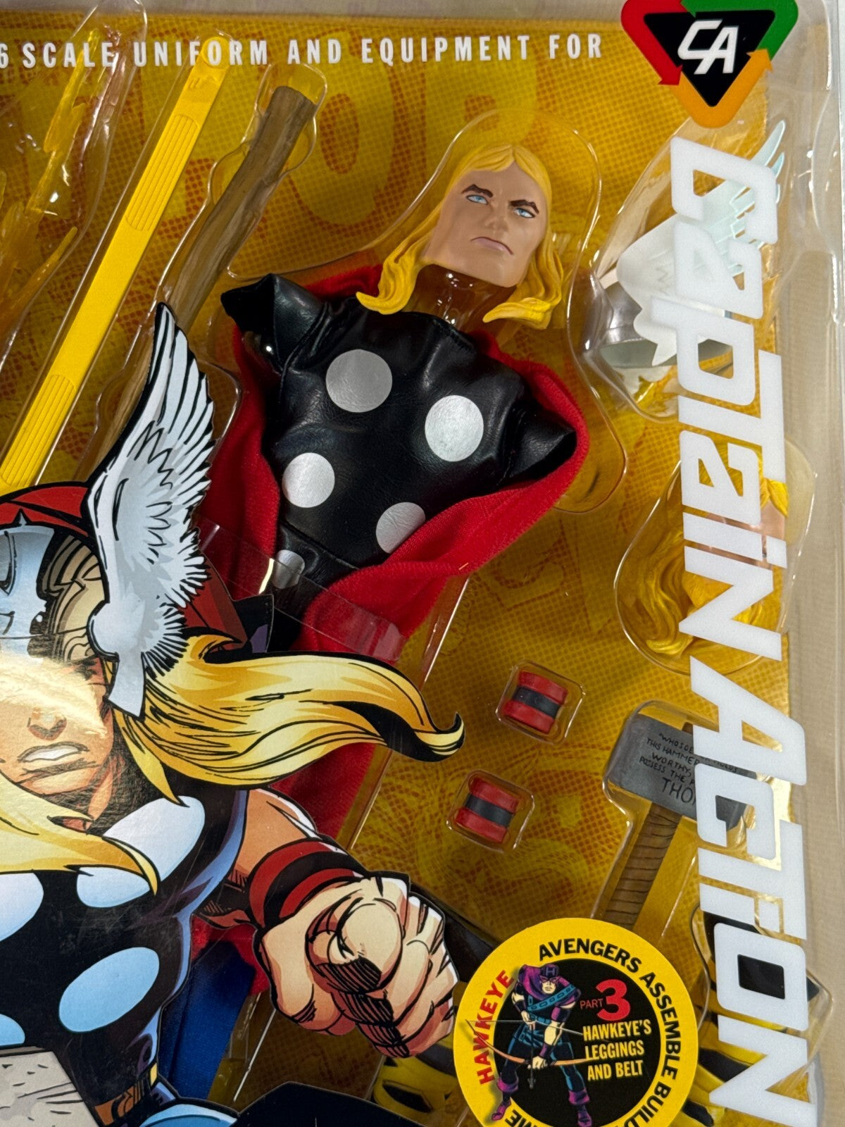 2012 Marvel Captain Action Thor 1/6 Scale Uniform Set w Hawkeye Parts NEW MOC