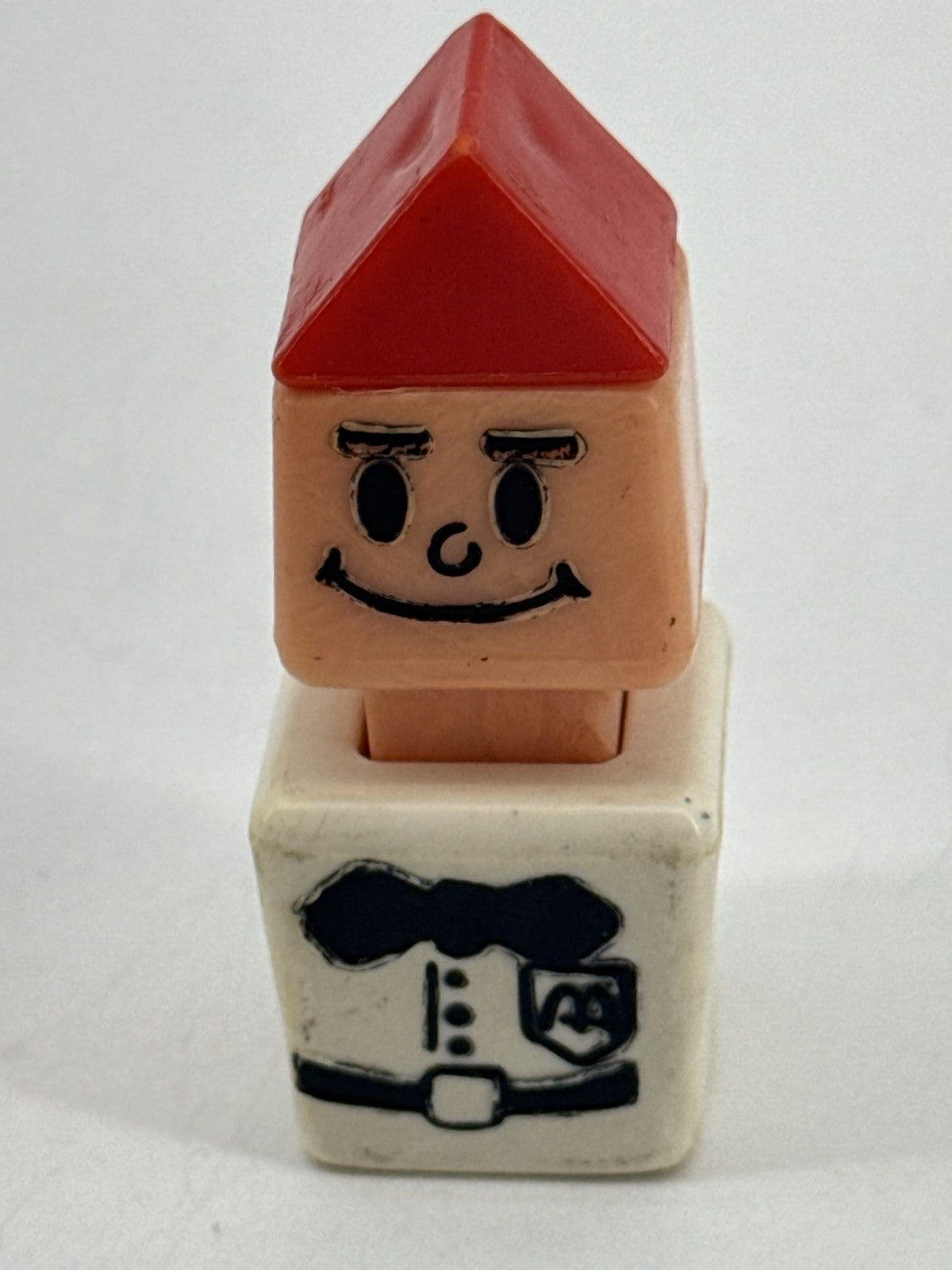 Playskool 1970s Blockhead Square Little People Lot of 7