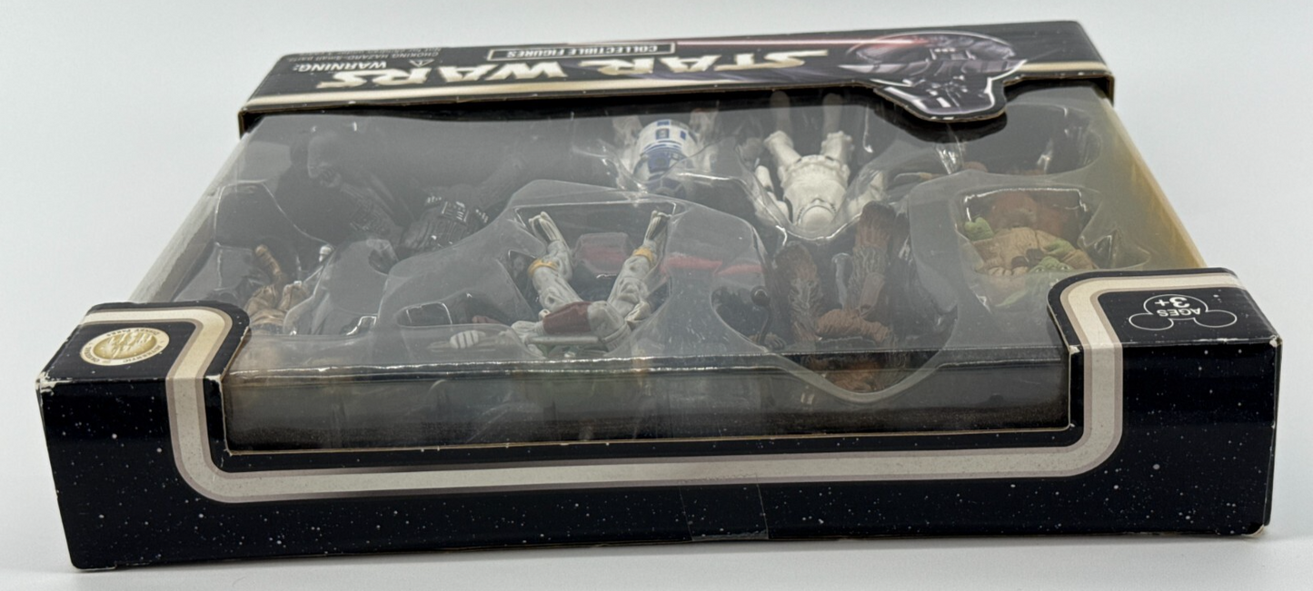 Disney Parks Star Wars Collectible Figures Set Yoda Vader Boba R2 C3PO RETIRED