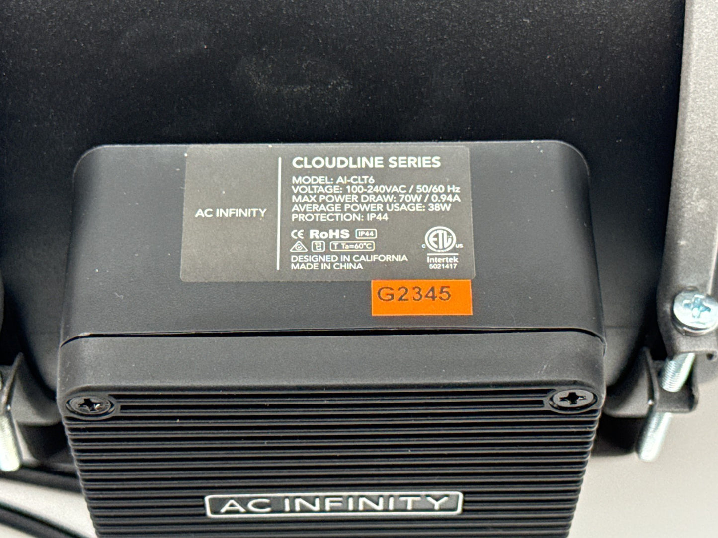 AC Infinity Cloudline Pro T6 6β Inline Duct Fan Kit Controller AI-CLT6 HVAC