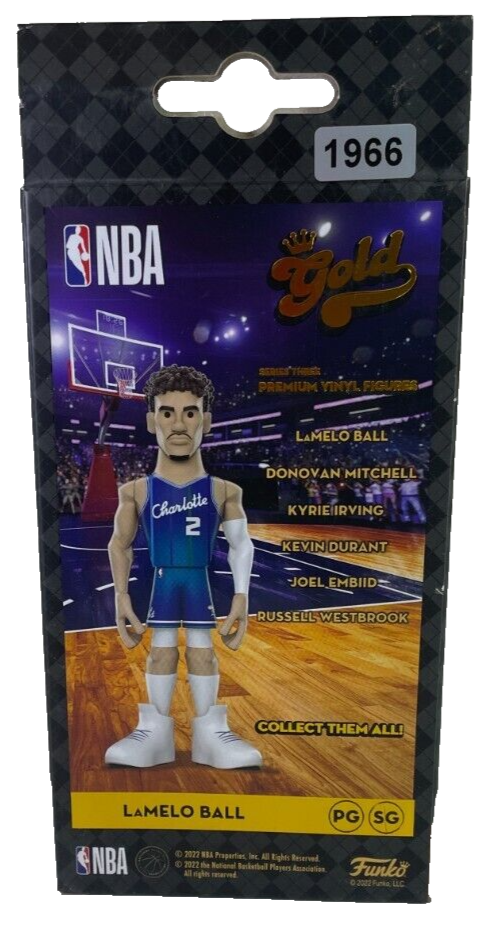 Funko Gold LaMelo Ball CHASE Figure Charlotte Hornets NBA Premium Vinyl 1966