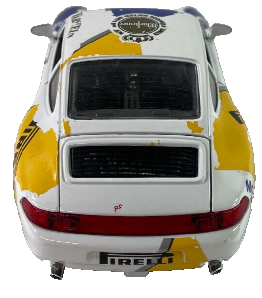 Burago 1:24 Porsche Carrera 911 1993 Rally Car Diecast Model Made in Italy Used