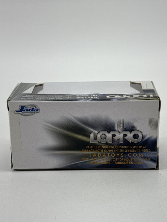 Jada Lopro 2010 Ford Mustang GT 1:64 White/Gray Stripes Die Cast Car