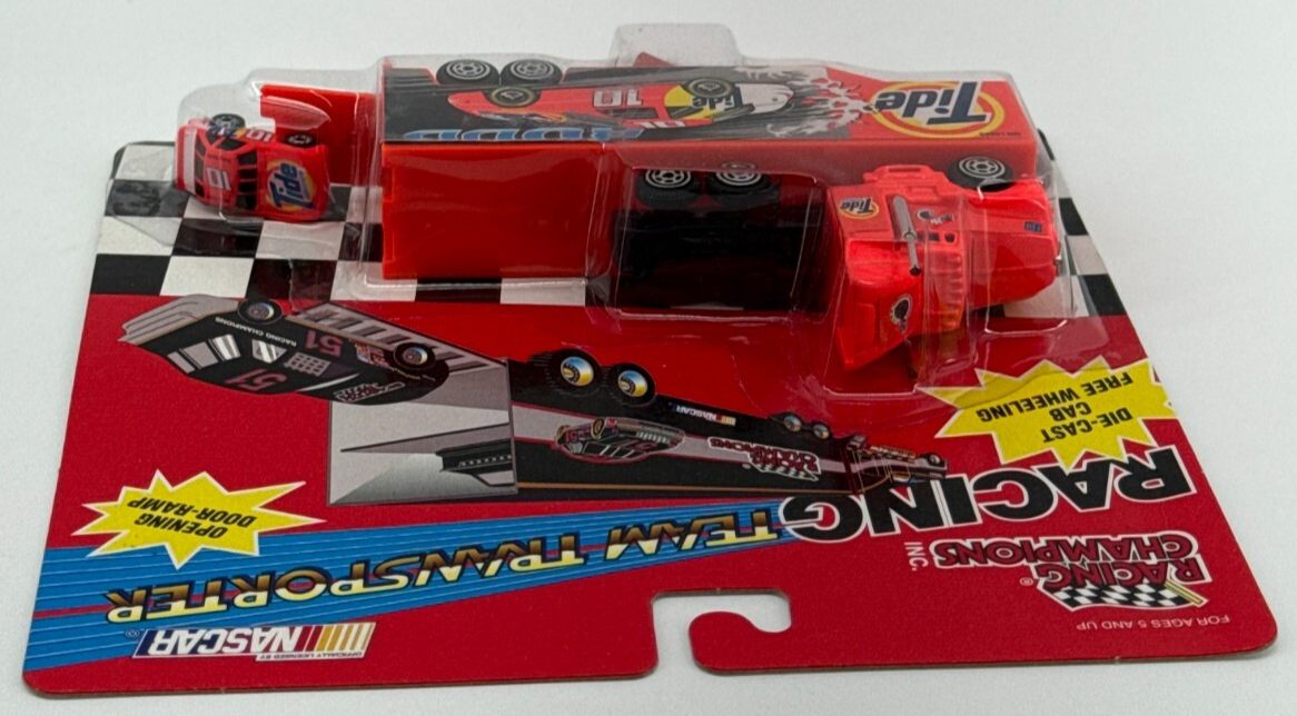 1996 NASCAR #10 Ricky Rudd Tide Racing Team 1/87 Diecast Transporter & Car