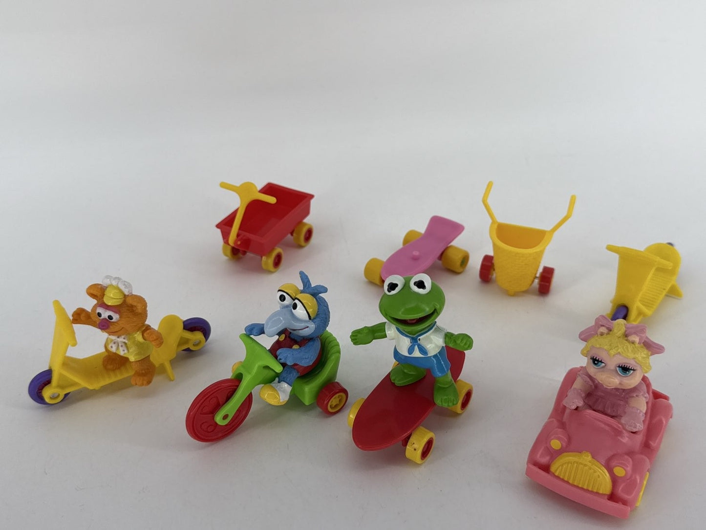 1986 McDonald's Muppet Babies Toys Kermit Miss Piggy Gonzo Fozzie