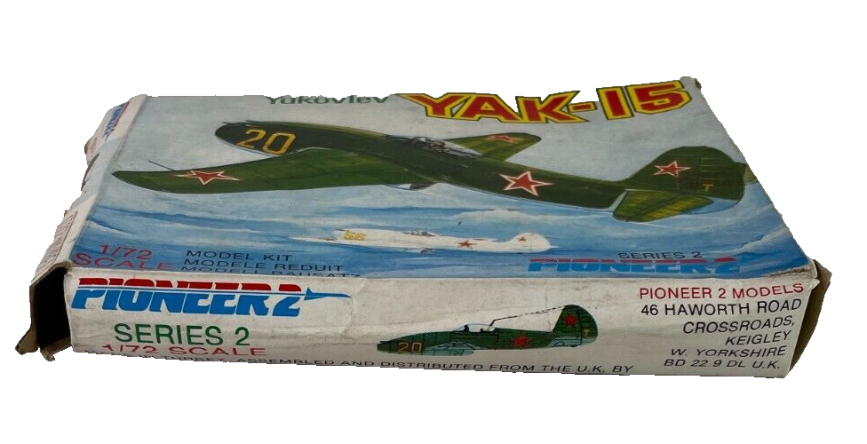 1/72 Scale Pioneer 2 Yakovlev Yak-15 Airplane Plastic Model Kit - Vintage