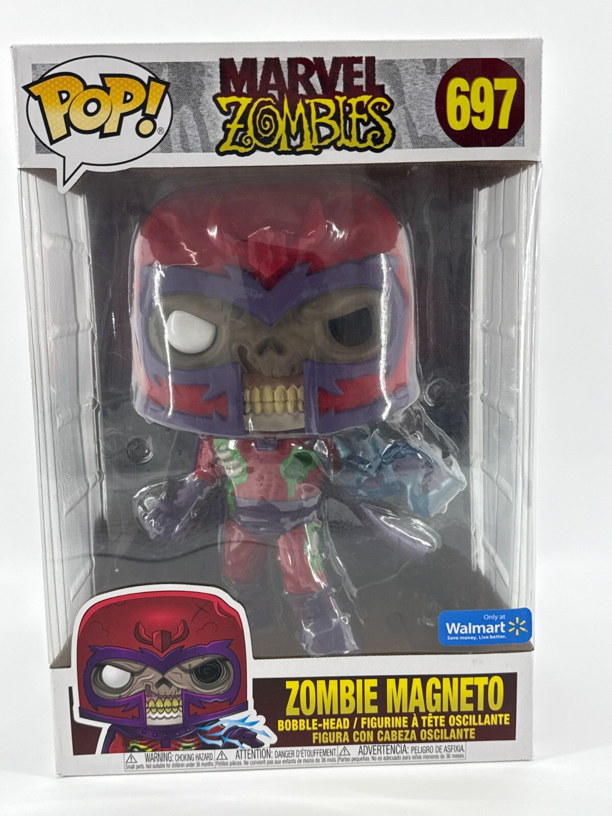 Funko Pop! Jumbo 10" Zombie Magneto Marvel Zombies #697 Walmart Exclusive Figure