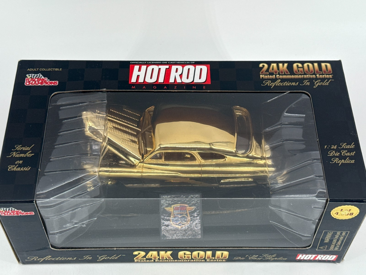 Racing Champions 1:24 24K Gold Mercury Diecast HOT ROD 50th Anniv Ltd 1 of 4,998