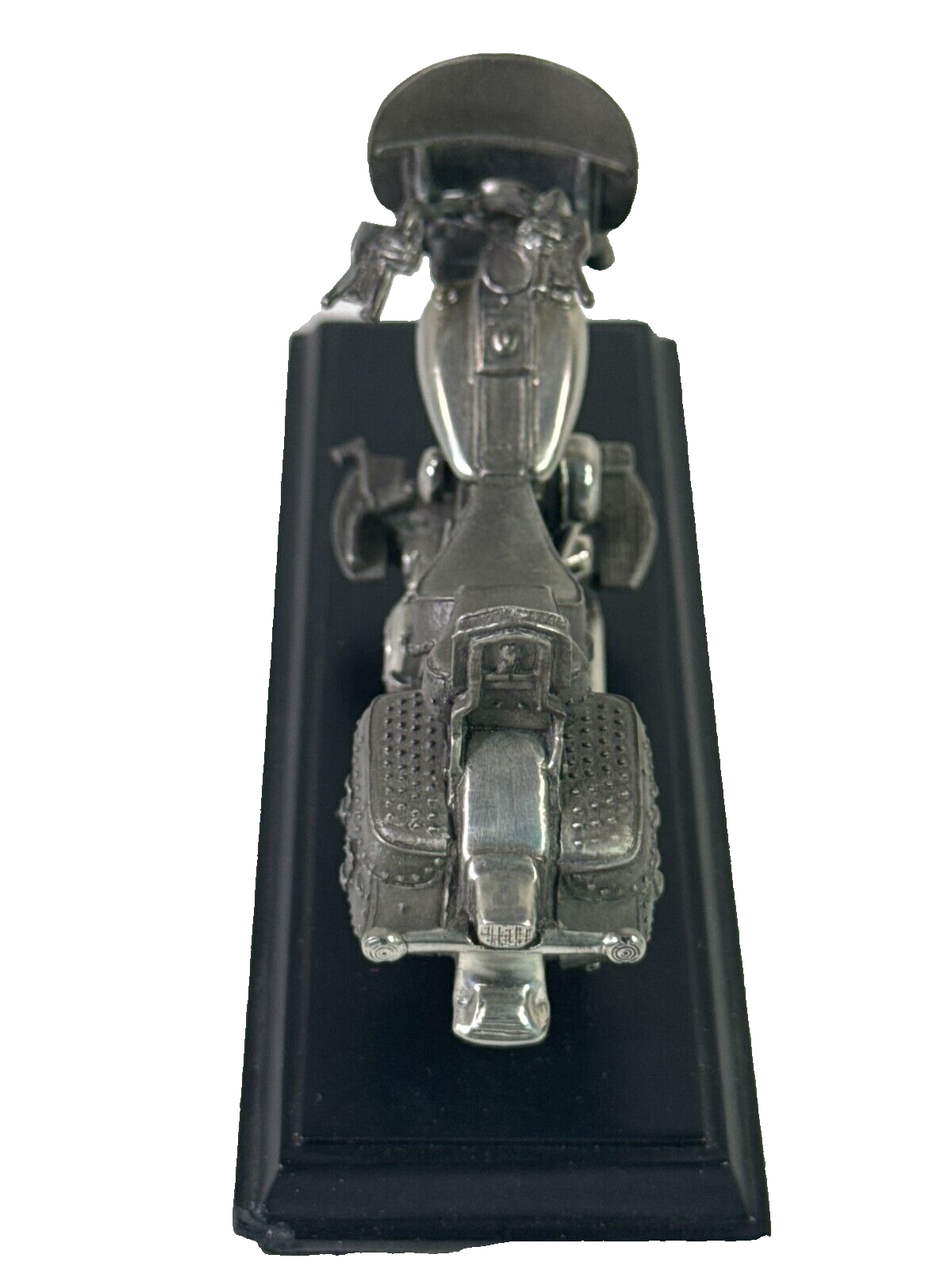 Franklin Mint Pewter 1986 Harley-Davidson Softail Sculpture w/ COA & Stand