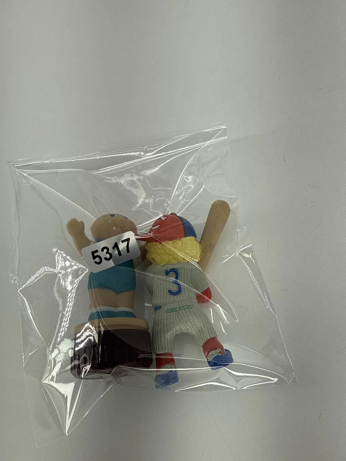 1984 Cabbage Patch Kids PVC Figurine Baseball Boy w/ Bat & Baby Lot Apparel