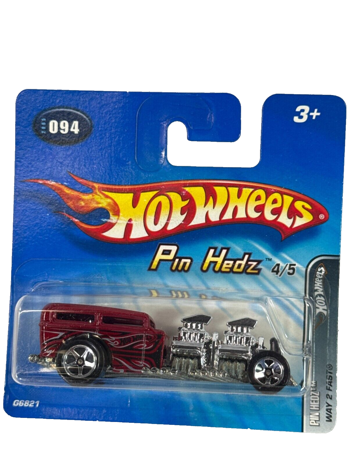 Hot Wheels Pin Hedz Series Lot 6 Cars Complete Set Blue Cards w/ β59 Cadillac