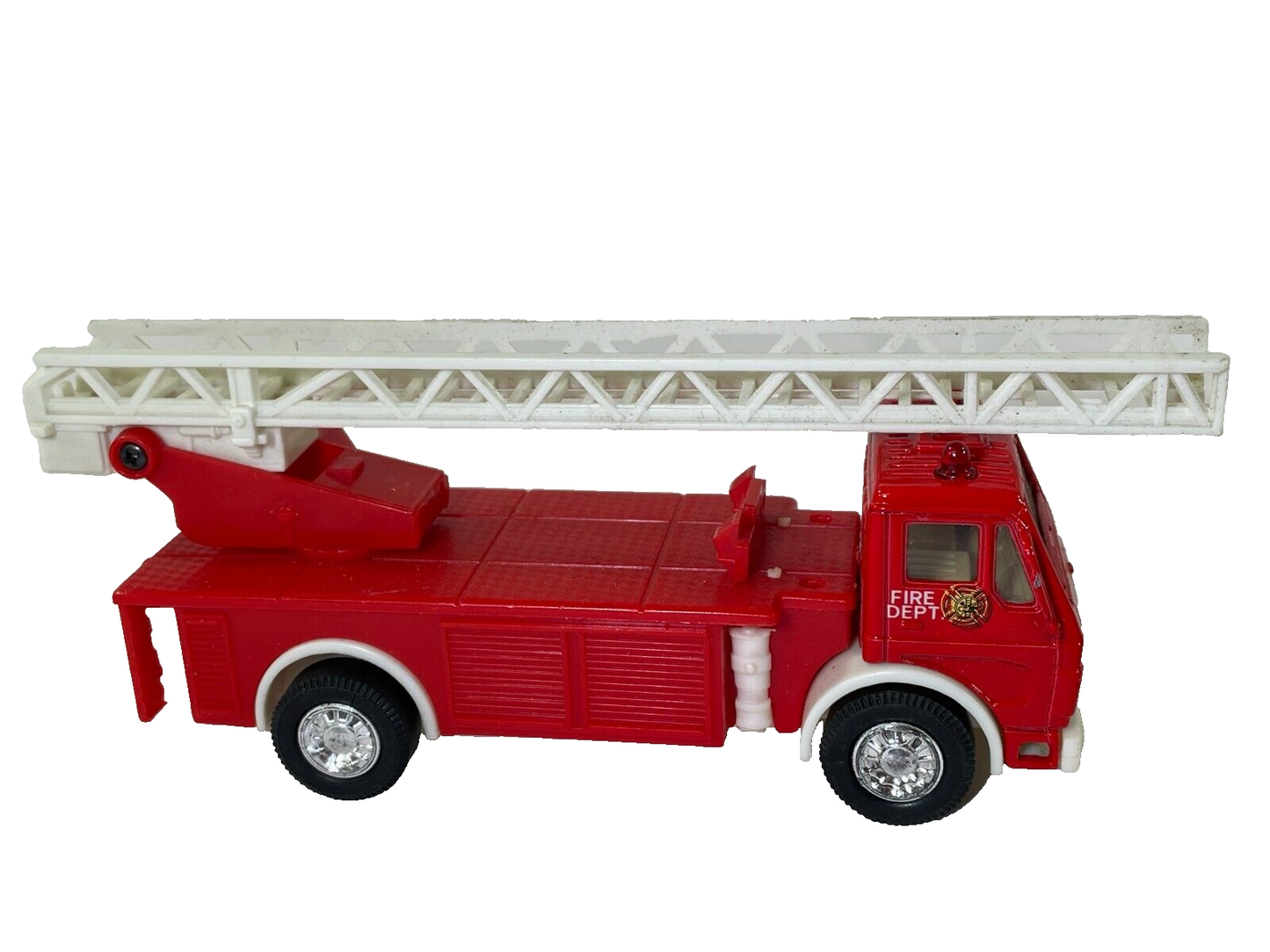 Vintage Welly Mercedes Benz Fire Truck Diecast Car Lot w/ Road Signs 1:64