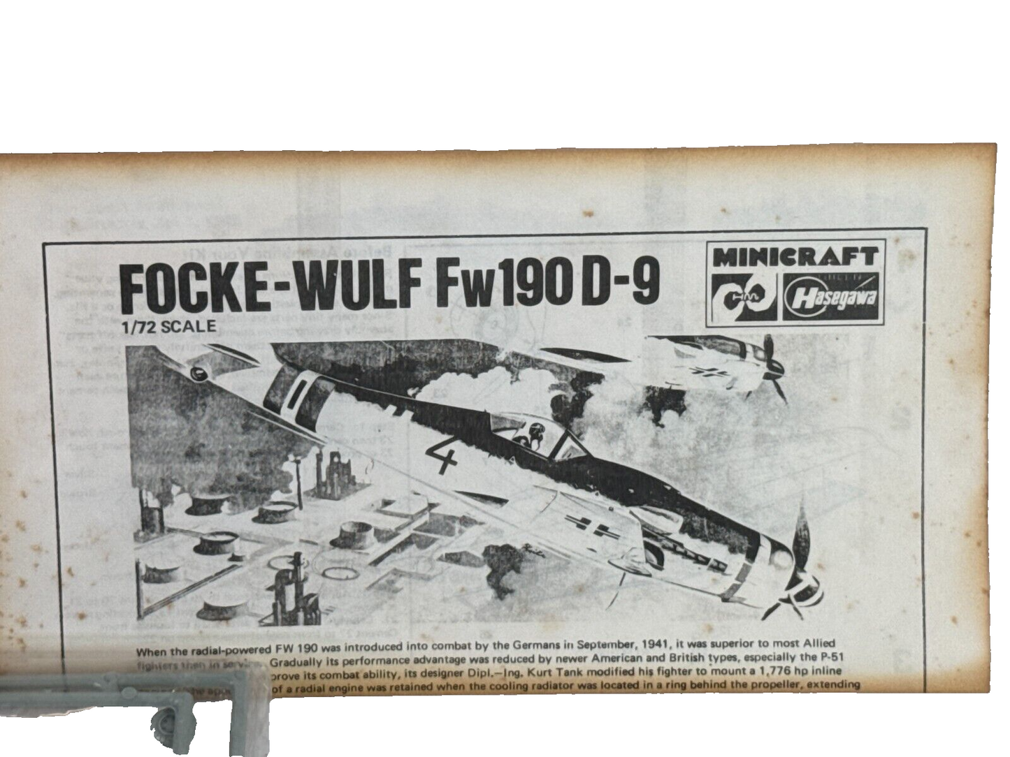π©οΈ Hasegawa 1/72 Focke-Wulf Fw190D-9 Model Kit (#1168) β Iconic WWII German