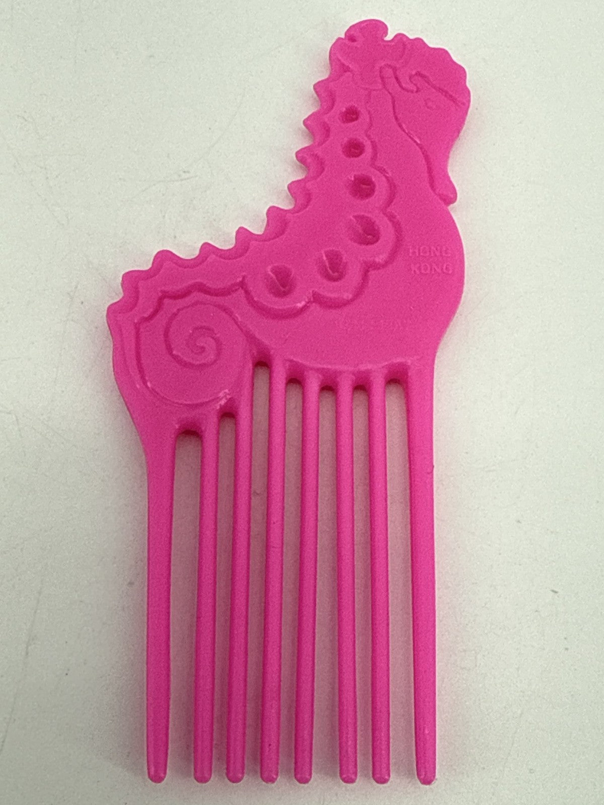 1987 Mattel Island Fun Barbie Pink Seahorse Comb Toy