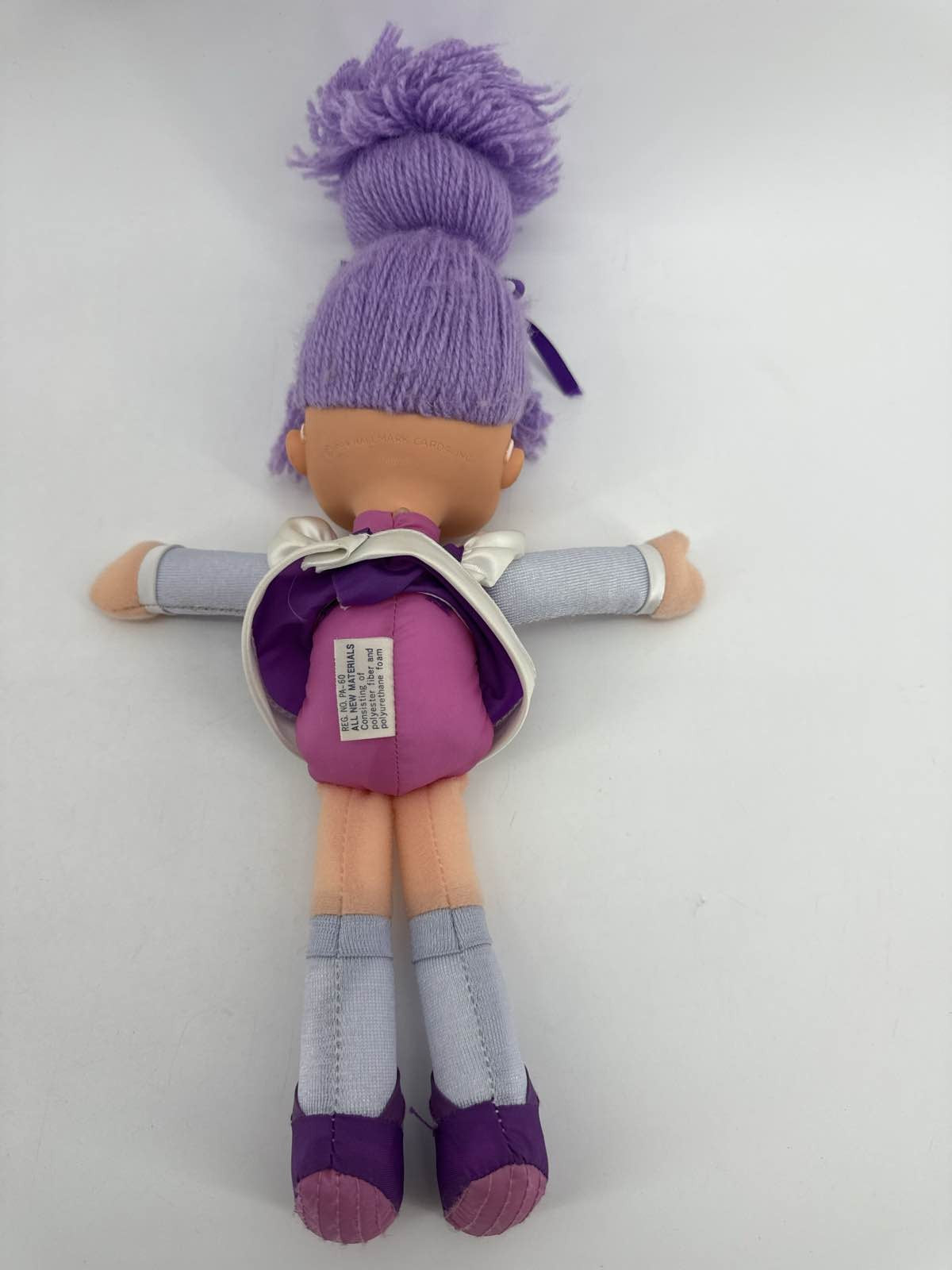 1983 Rainbow Brite Shy Violet 18" Doll Hallmark Plush Purple Yarn Hair