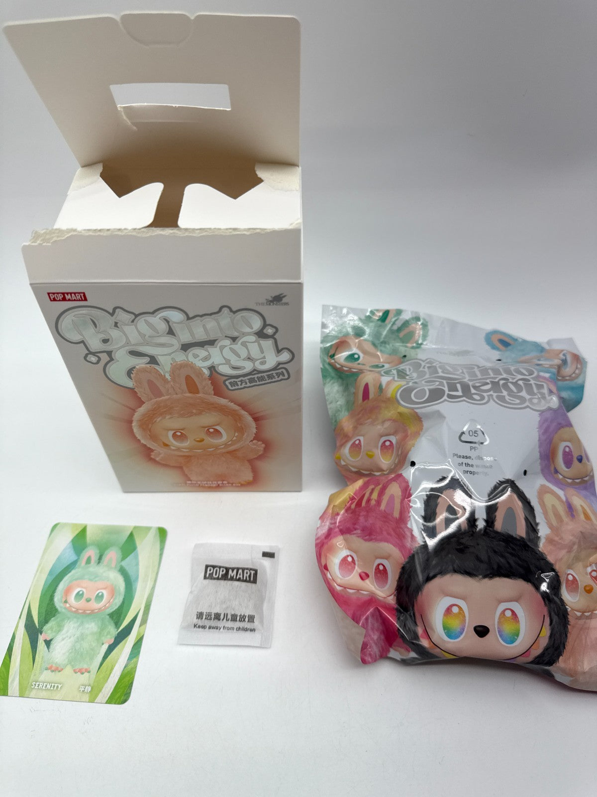 POP MART The Monsters Labubu Big Into Energy Serenity Open Blind Box Bag Sealed