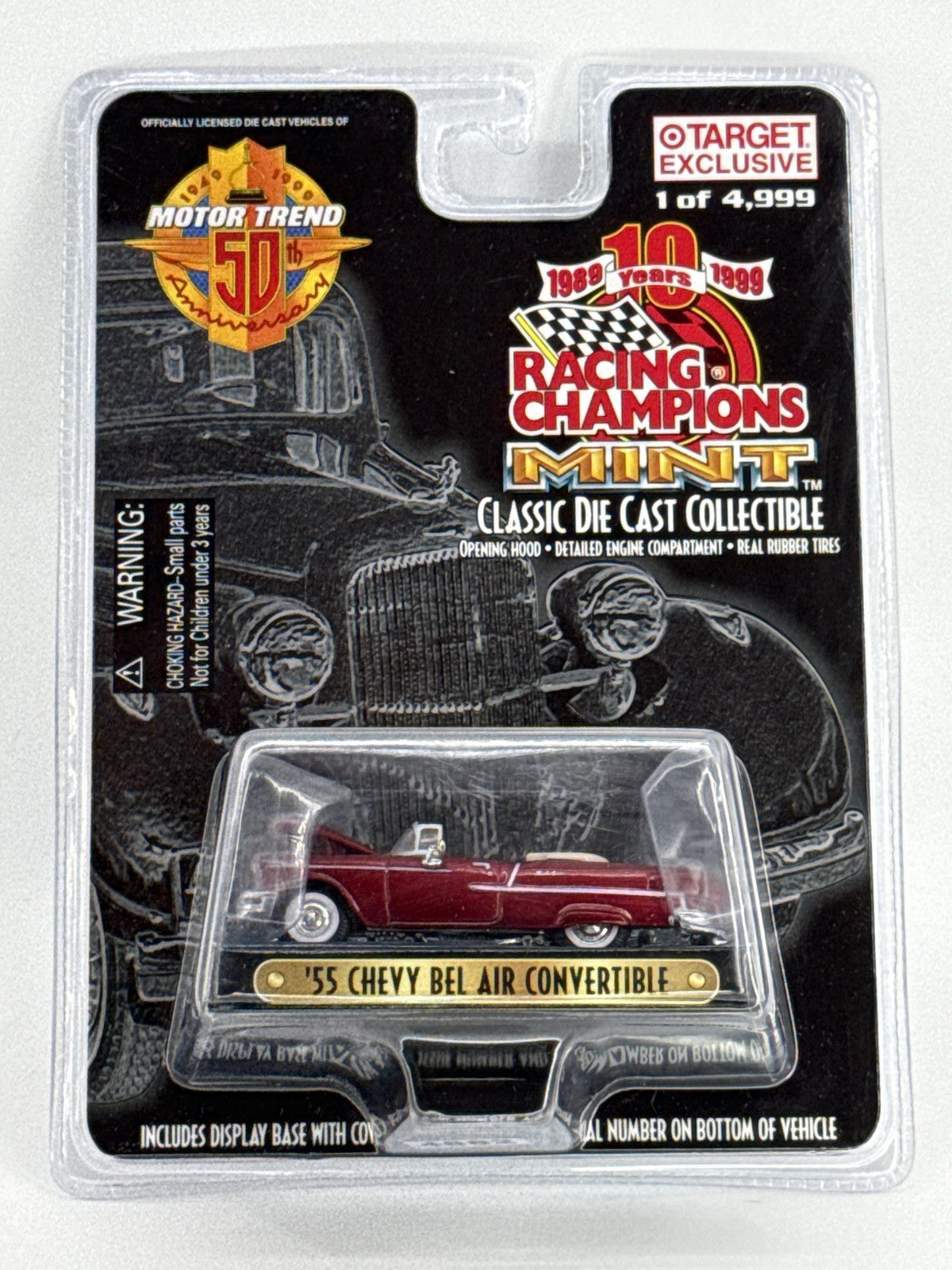 Racing Champions Mint 1955 Chevy Bel Air Convertible Motor Trend 1:64