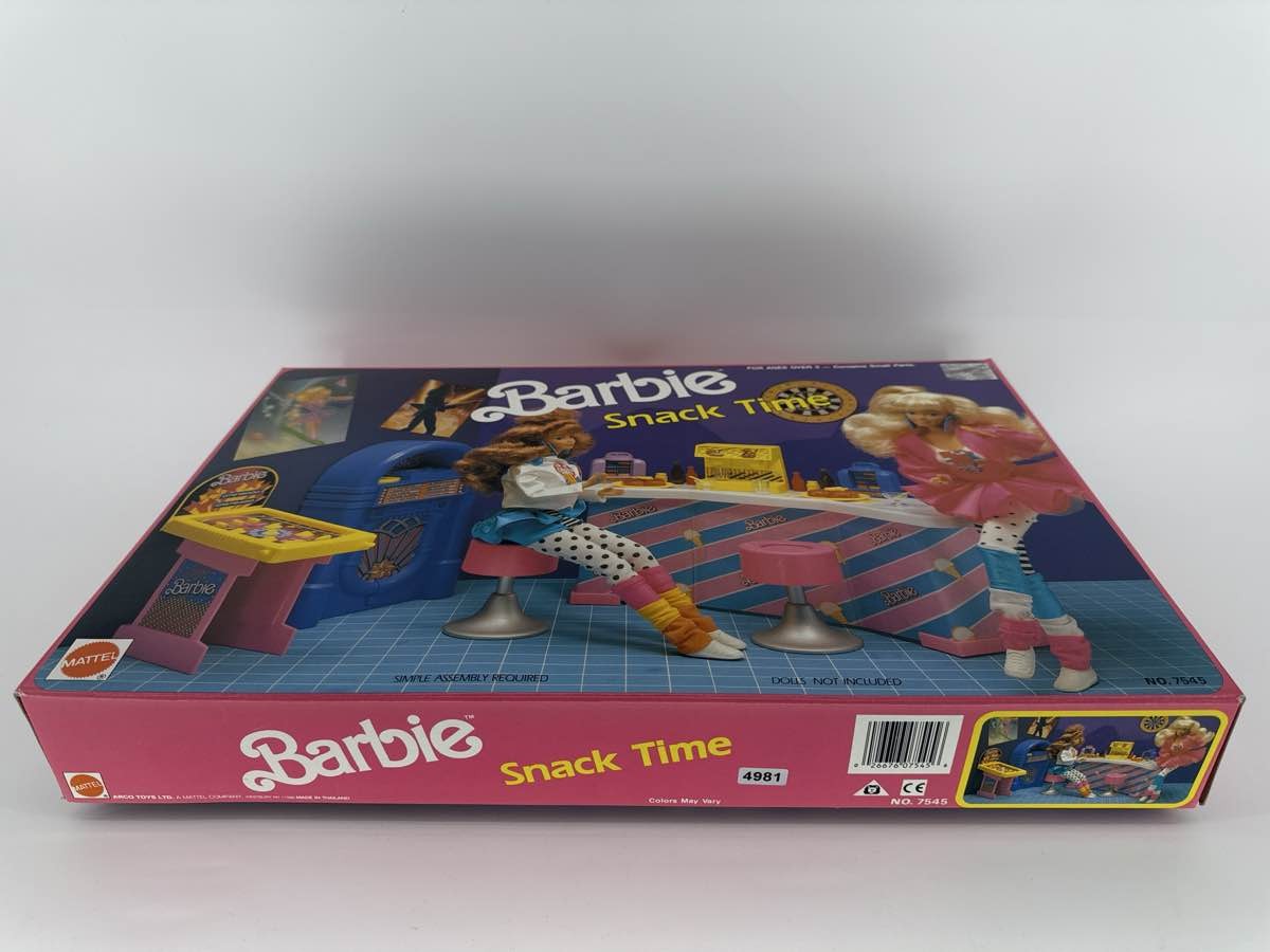 1989 Barbie Cool Times Snack Time Play Set ARCO 7356 w/Box & Diner