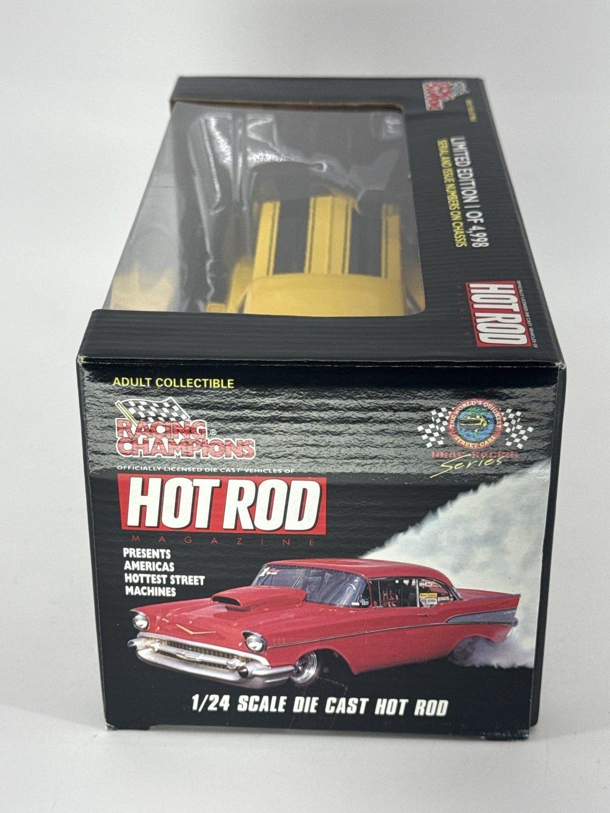 Racing Champions 1:24 '69 Chevy Camaro Hot Rod Limited Ed #63 Yellow Diecast