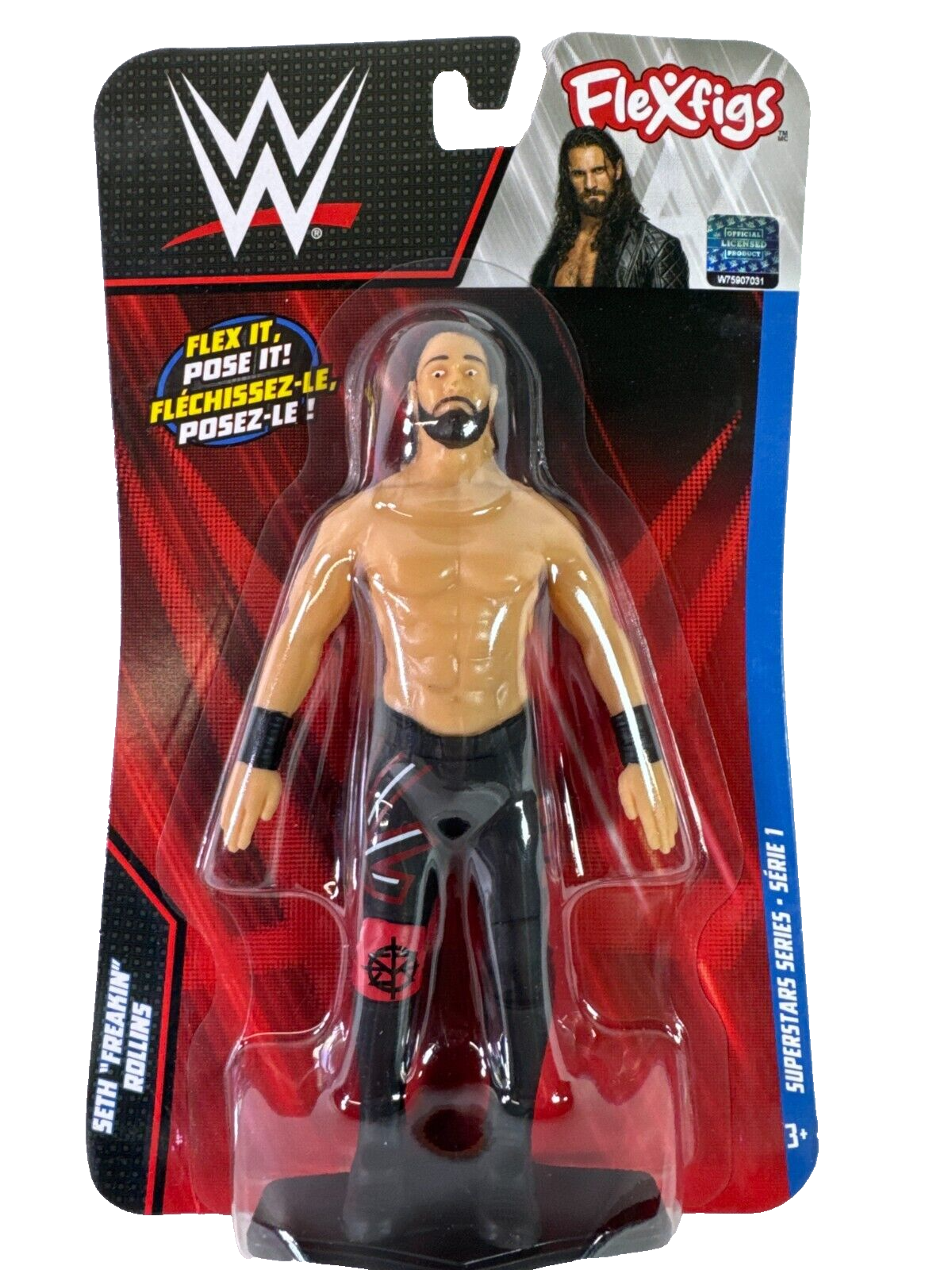 WWE FleXfigs Complete Set of 4 Cena Reigns Rollins Mysterio Mattel New HTF