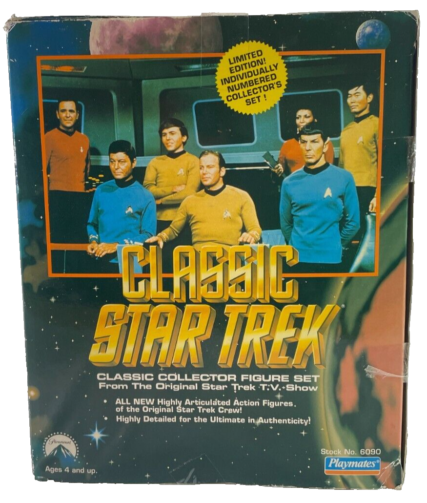 1993 Playmates Classic Star Trek Bridge Crew Figure Set Boxed Limited Edition