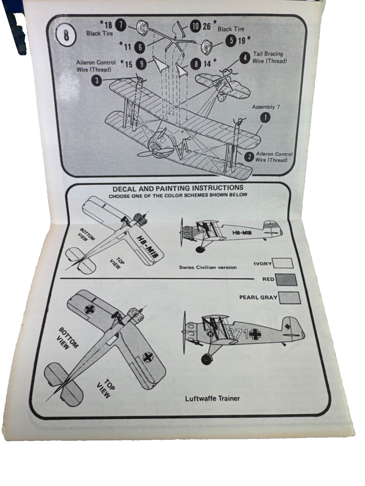 Heller/Aurora 1/72 Bücker Bü 133 Jungmeister – WWII Luftwaffe Trainer Model Kit