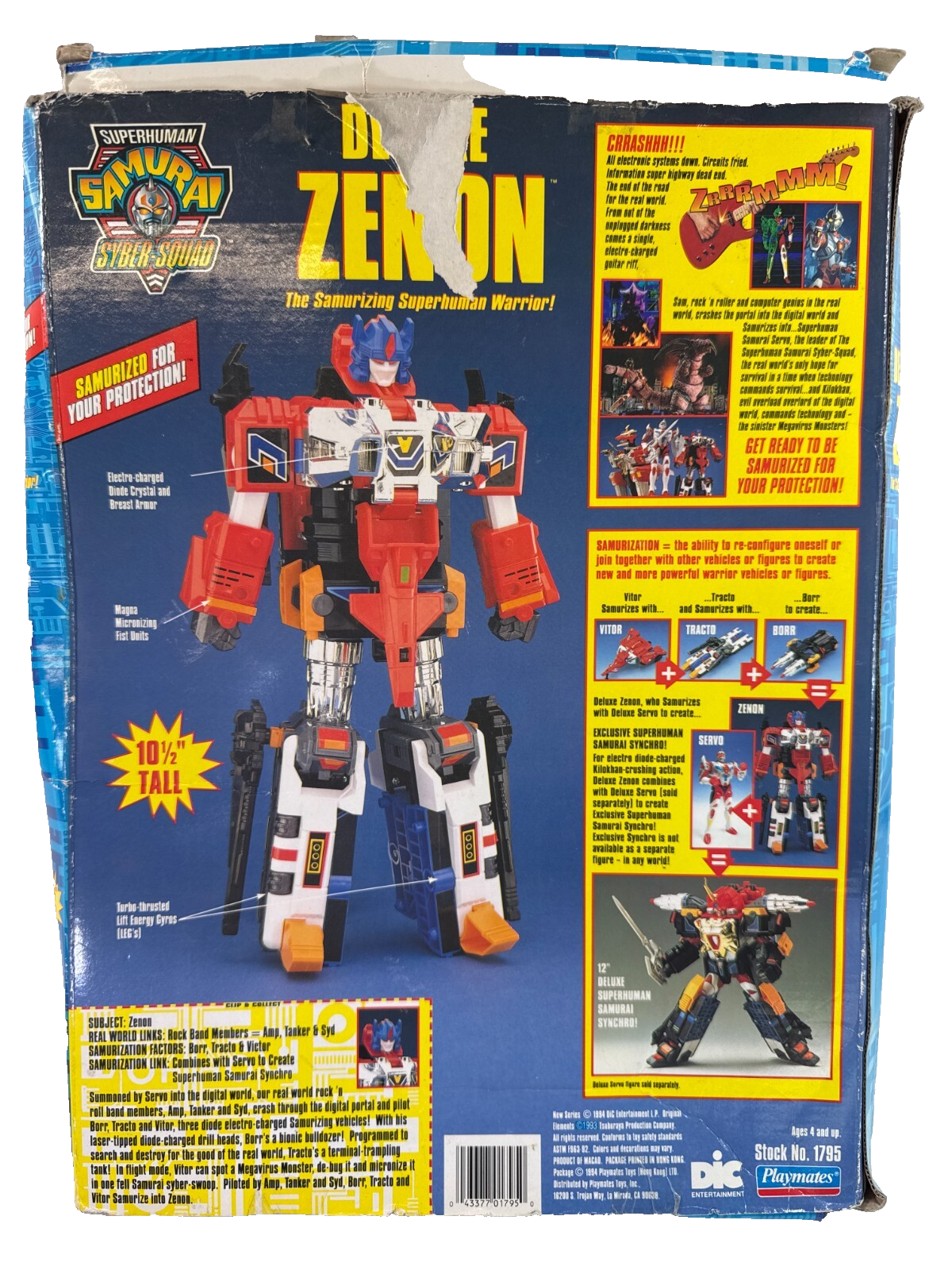 1994 Superhuman Samurai Syber Squad Zenon & Servo Lot Playmates Boxed Rare